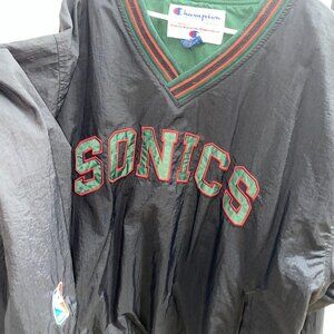 Seattle Sonics Jacket Champion Supersonics Pullover Vintage 1990s XL NWT